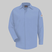 Men's Tall Concealed-Gripper Pocketless Work Shirt
