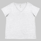 Women's Curvy Collection Fine Jersey V-Neck Tee