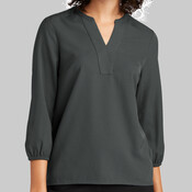 Women's Stretch Crepe 3/4 Sleeve Blouse