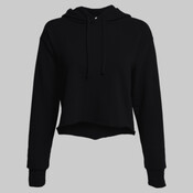 Women's Laguna Sueded Raw Edge Crop Hoodie Sweatshirt