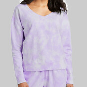 Women's Beach Wash ® Cloud Tie Dye V Neck Sweatshirt