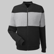 Unisex Anchor Fleece Colorblocked Bomber Jacket