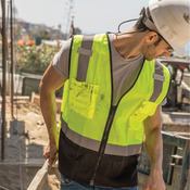 Unisex Black Bottom Mesh Class 2 Vest