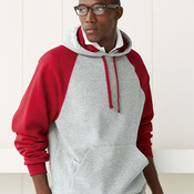 Unisex Nublend® Colorblocked Raglan Hooded Sweatshirt