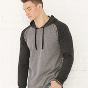 Men's Fine Jersey Hooded Long Sleeve Raglan T-Shirt