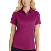 Ladies Short Sleeve SuperPro React Twill Shirt