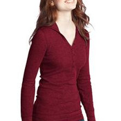 District® - Juniors Long Sleeve Thermal Henley Hoodie. DT218H